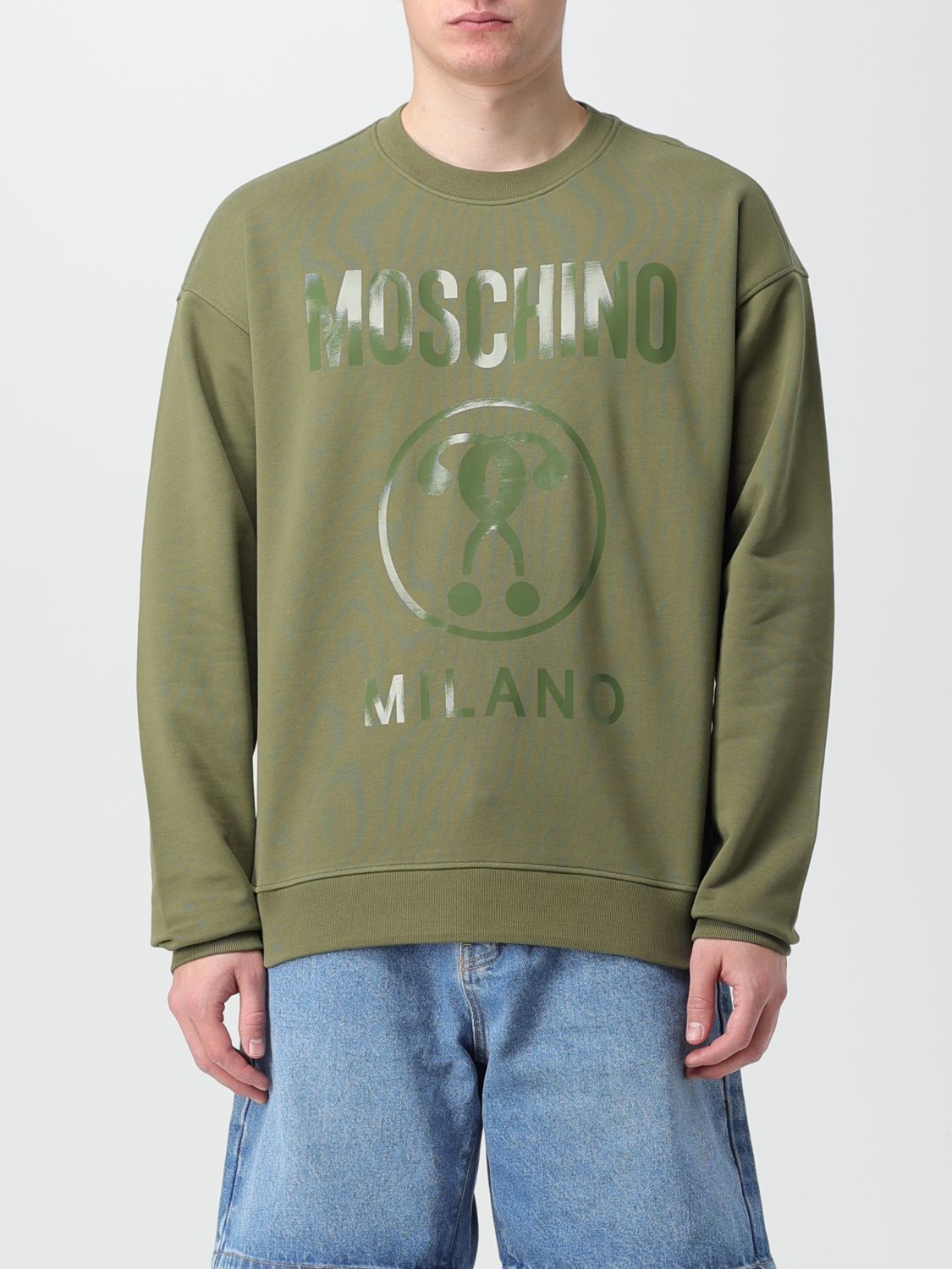 Shop Moschino Couture Sweatshirt  Men Color Military