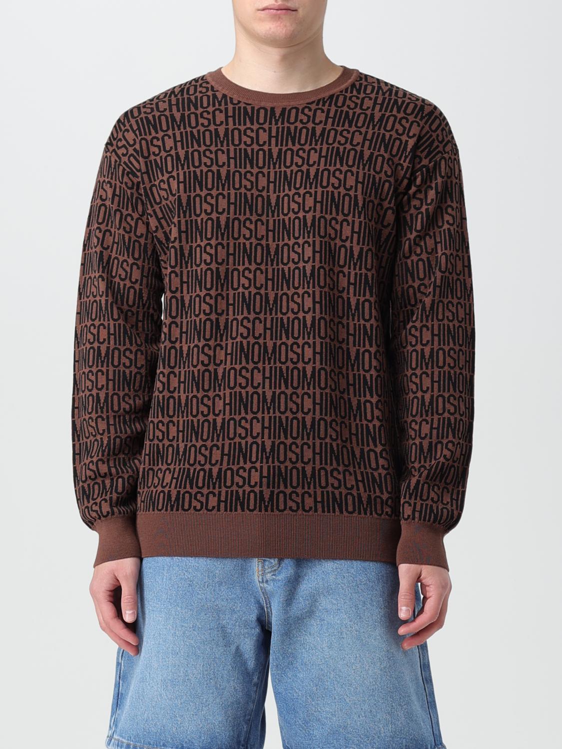 Moschino Sweater Couture Men Color Brown In Brown