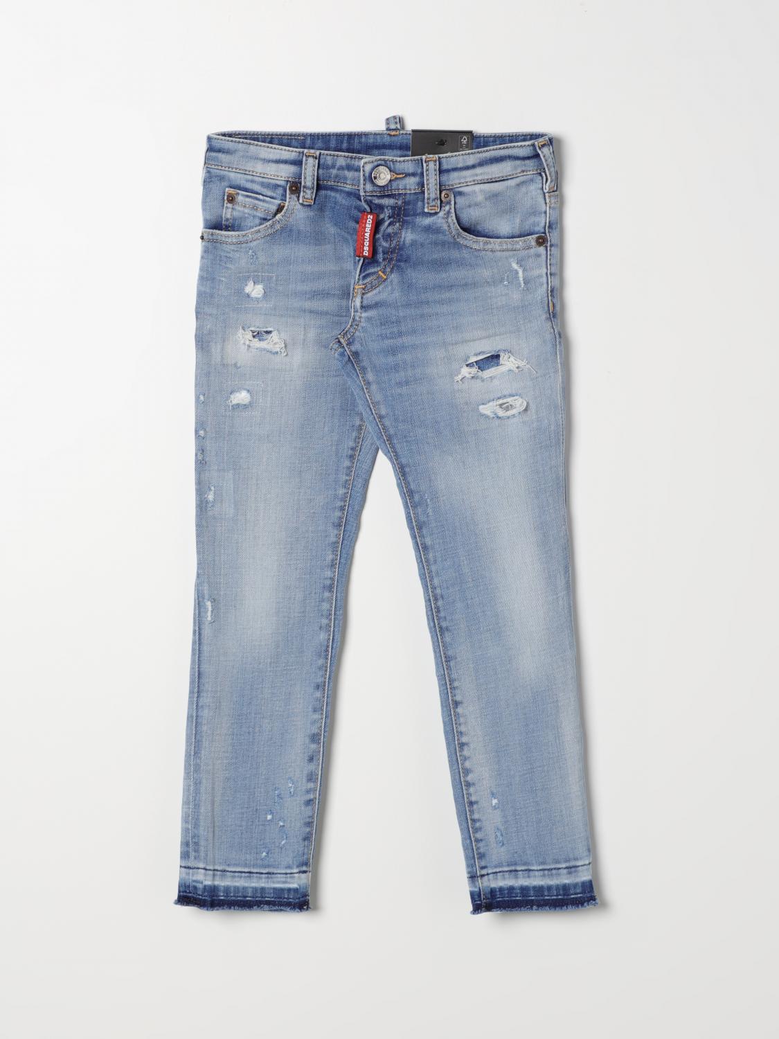 Dsquared2 Junior Pants Kids Color Denim In Denim