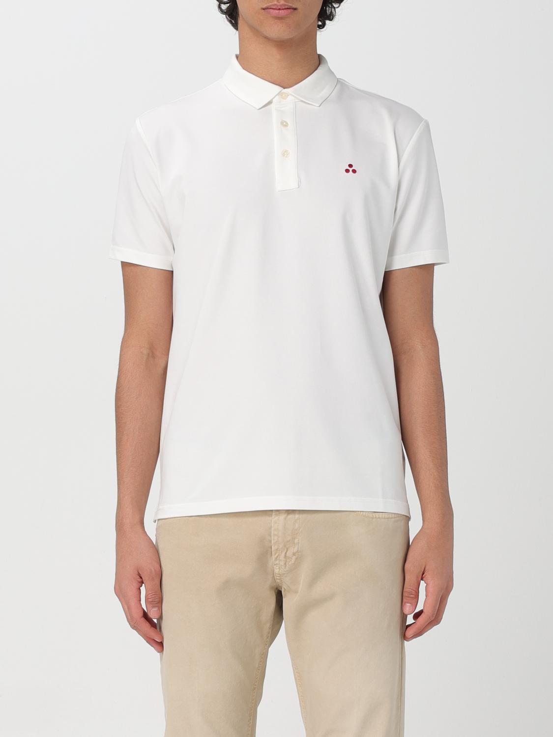 Peuterey Mezzola White Piquet Polo In White