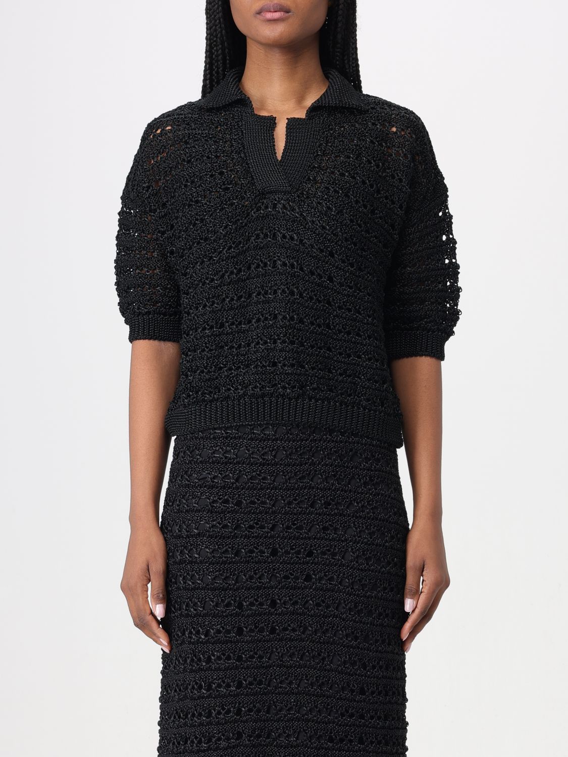 Shop Erika Cavallini Sweater  Woman Color Black