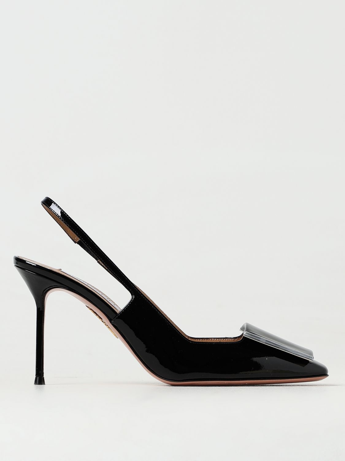 Aquazzura Flat Sandals  Woman Color Black In 黑色