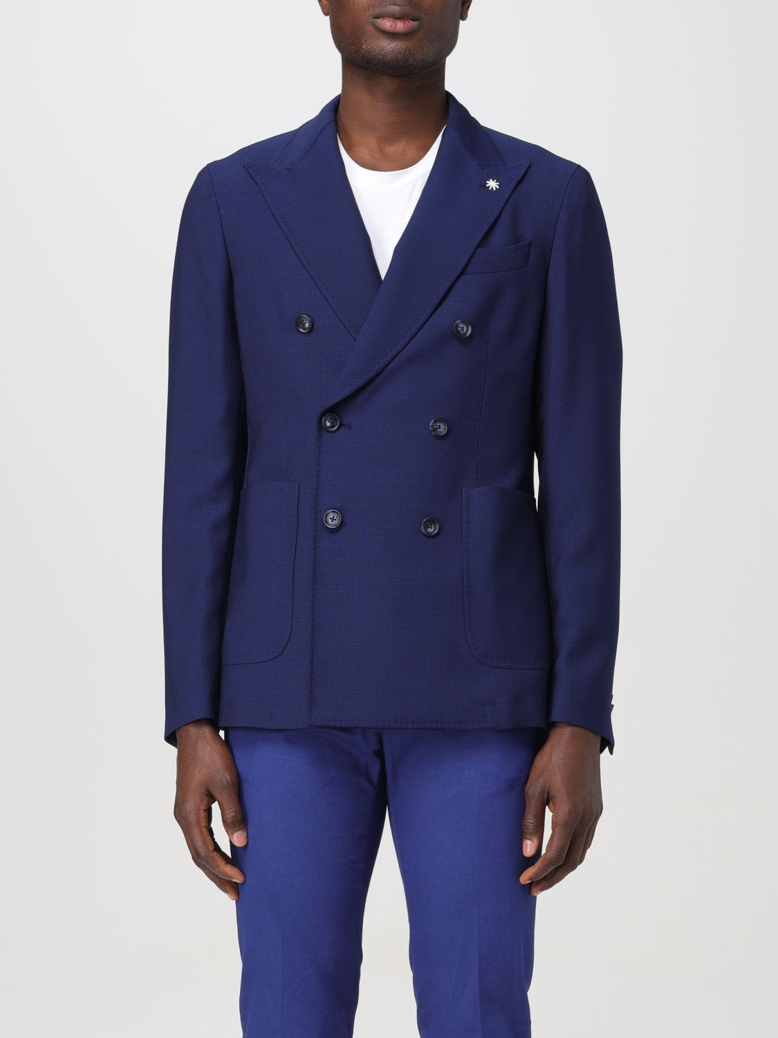 Manuel Ritz Jacket  Men Color Blue