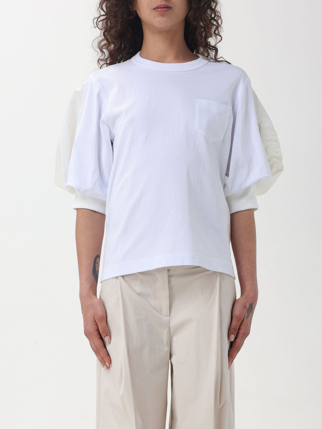 Sacai T-shirt  Woman Color White