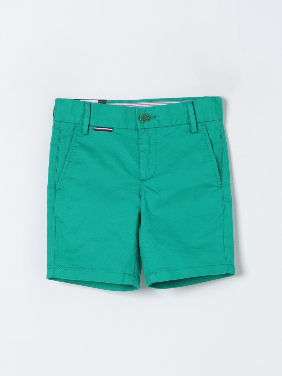Shop Tommy Hilfiger Shorts  Kids Color Green