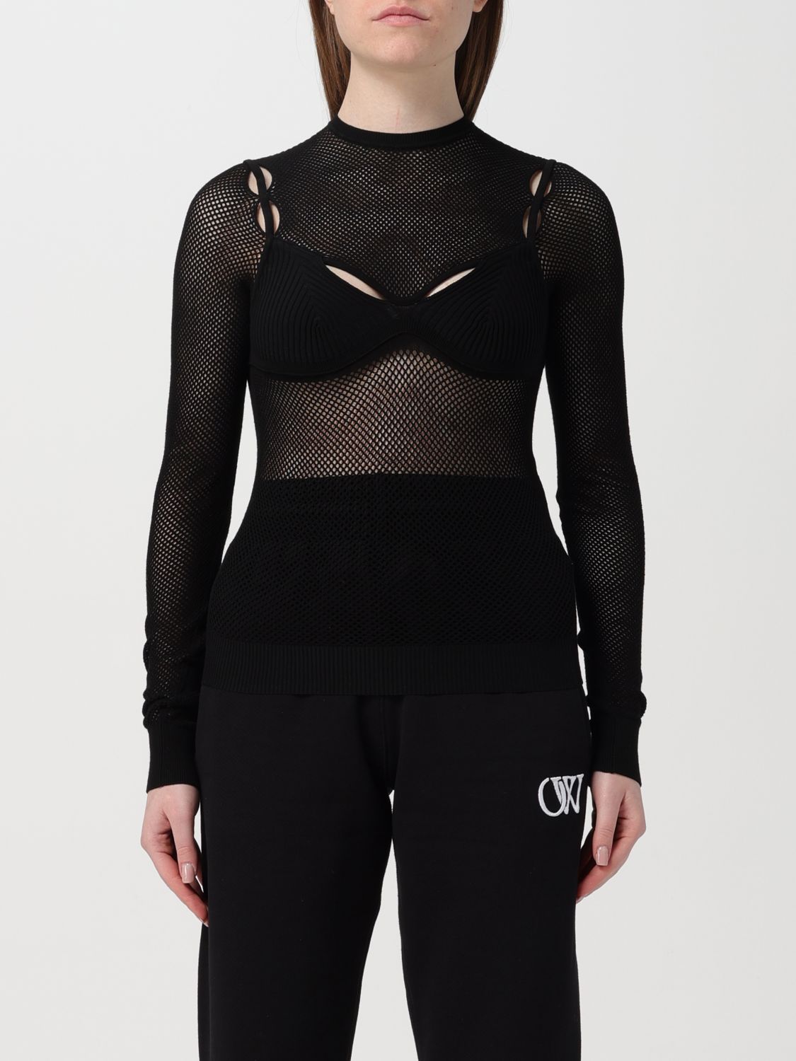 Shop Off-white Top  Woman Color Black