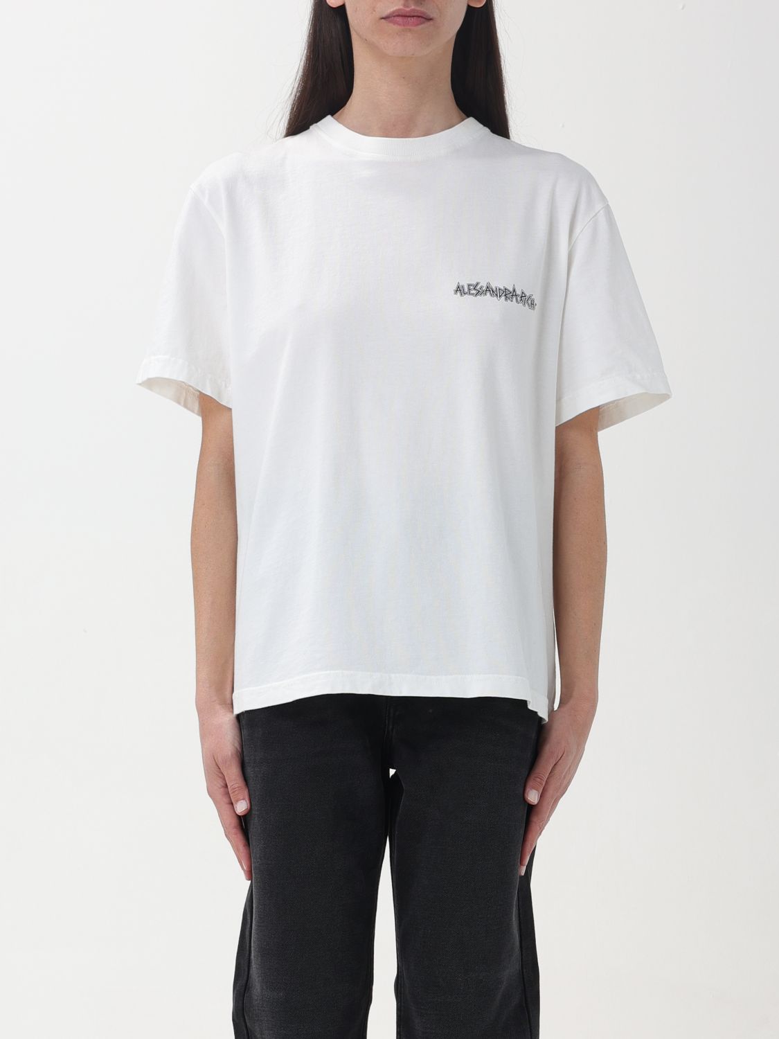 Shop Alessandra Rich T-shirt  Woman Color White