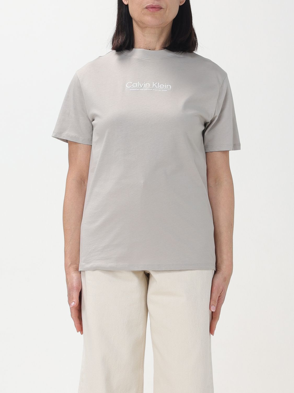 Calvin Klein T-shirt  Woman Color Beige