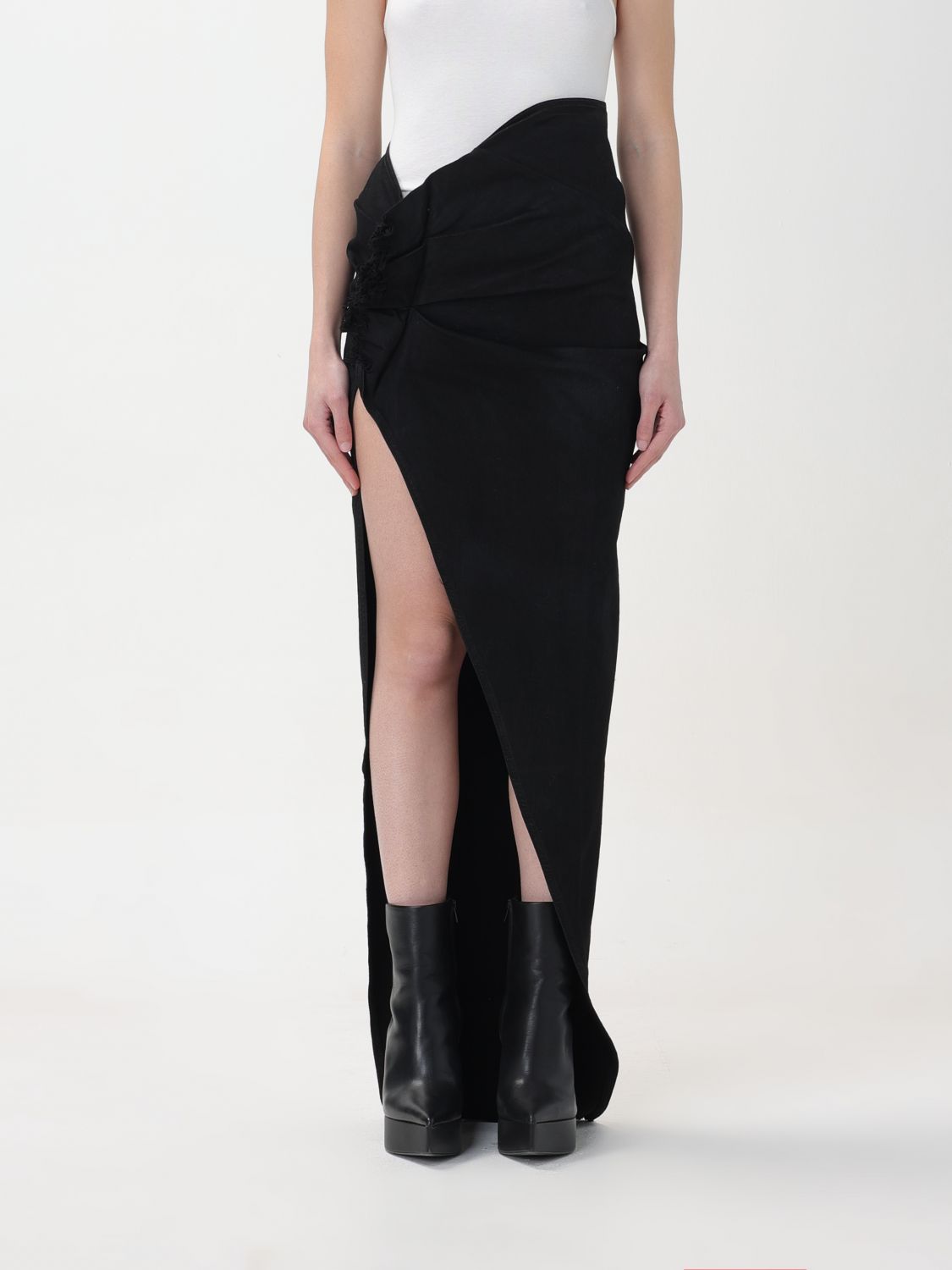 Shop Rick Owens Drkshdw Skirt  Woman Color Black