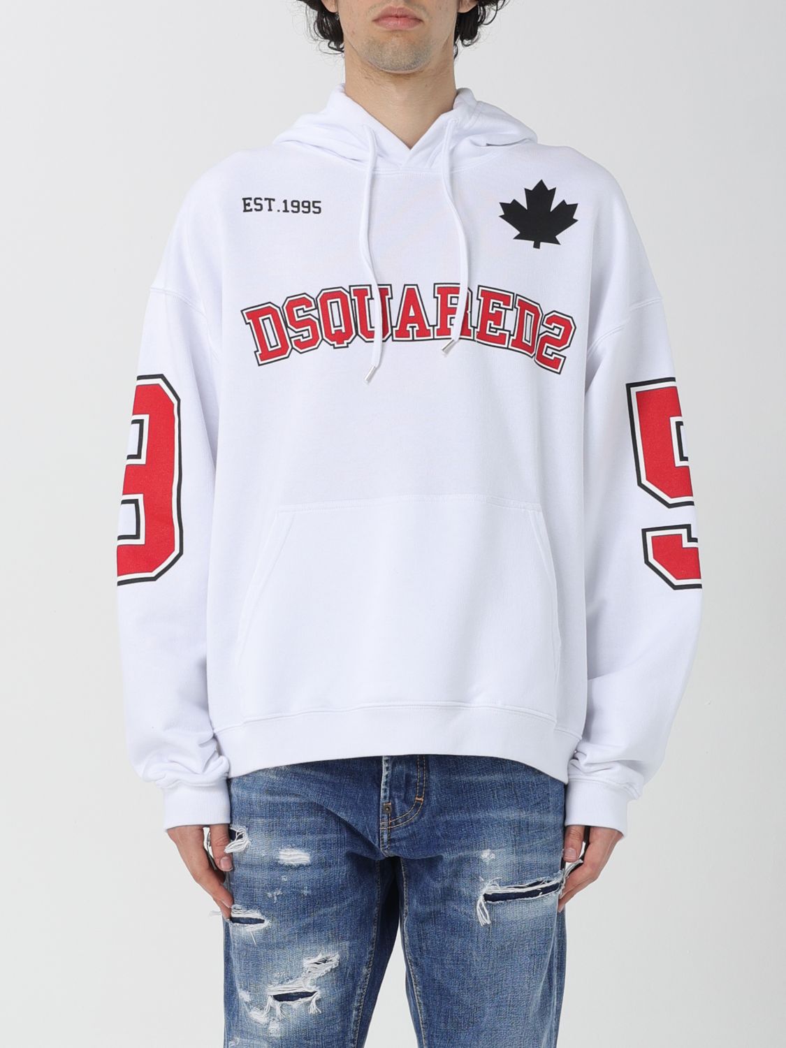 Shop Dsquared2 Sweatshirt  Men Color White