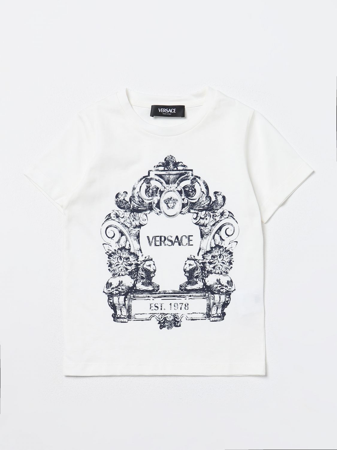 Shop Young Versace T-shirt  Kids Color White 1
