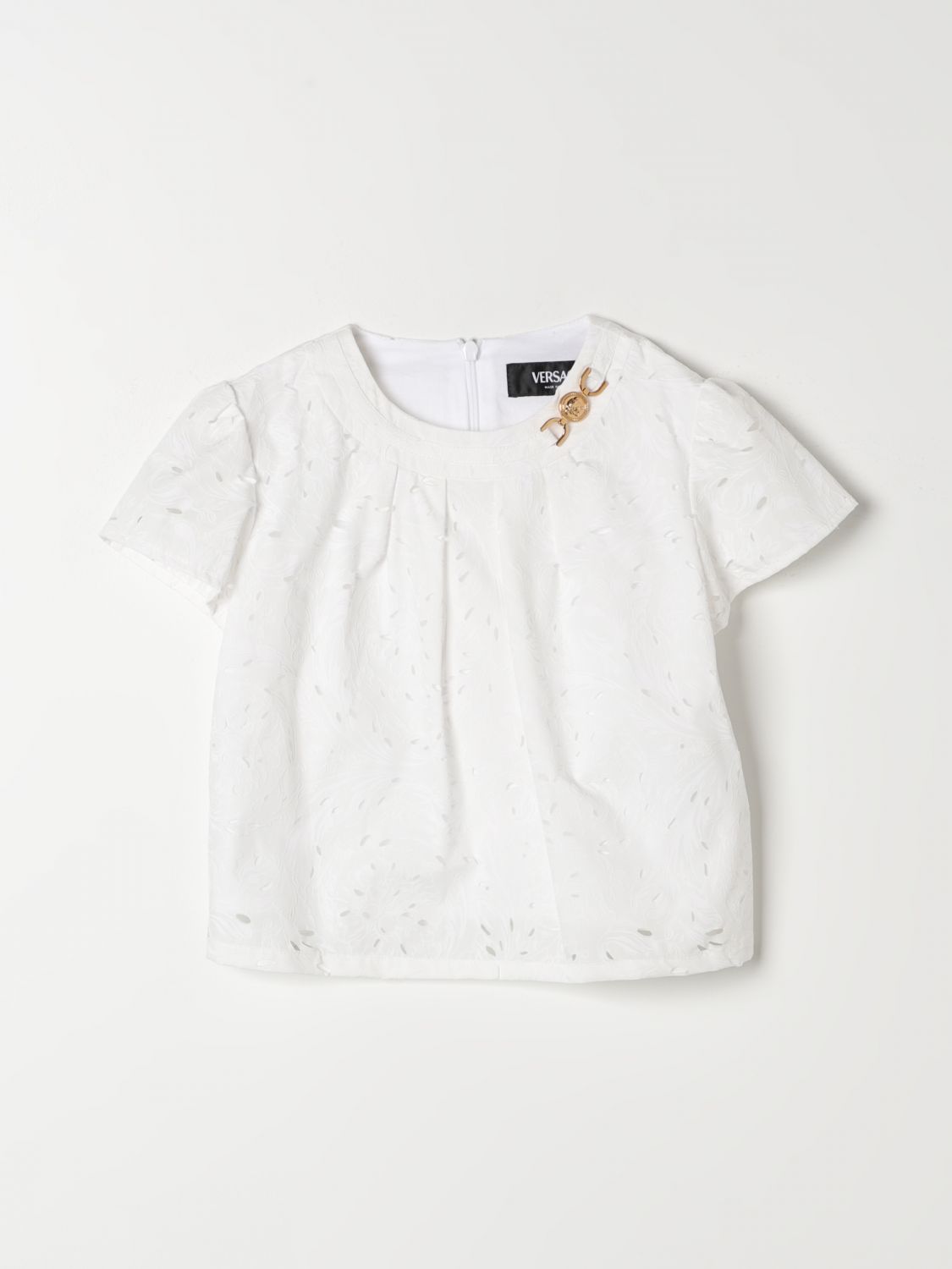 Shop Young Versace Shirt  Kids Color White