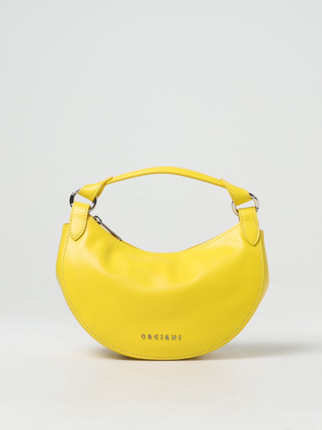 Orciani Mini Hobo Shoulder Bag In Lemon
