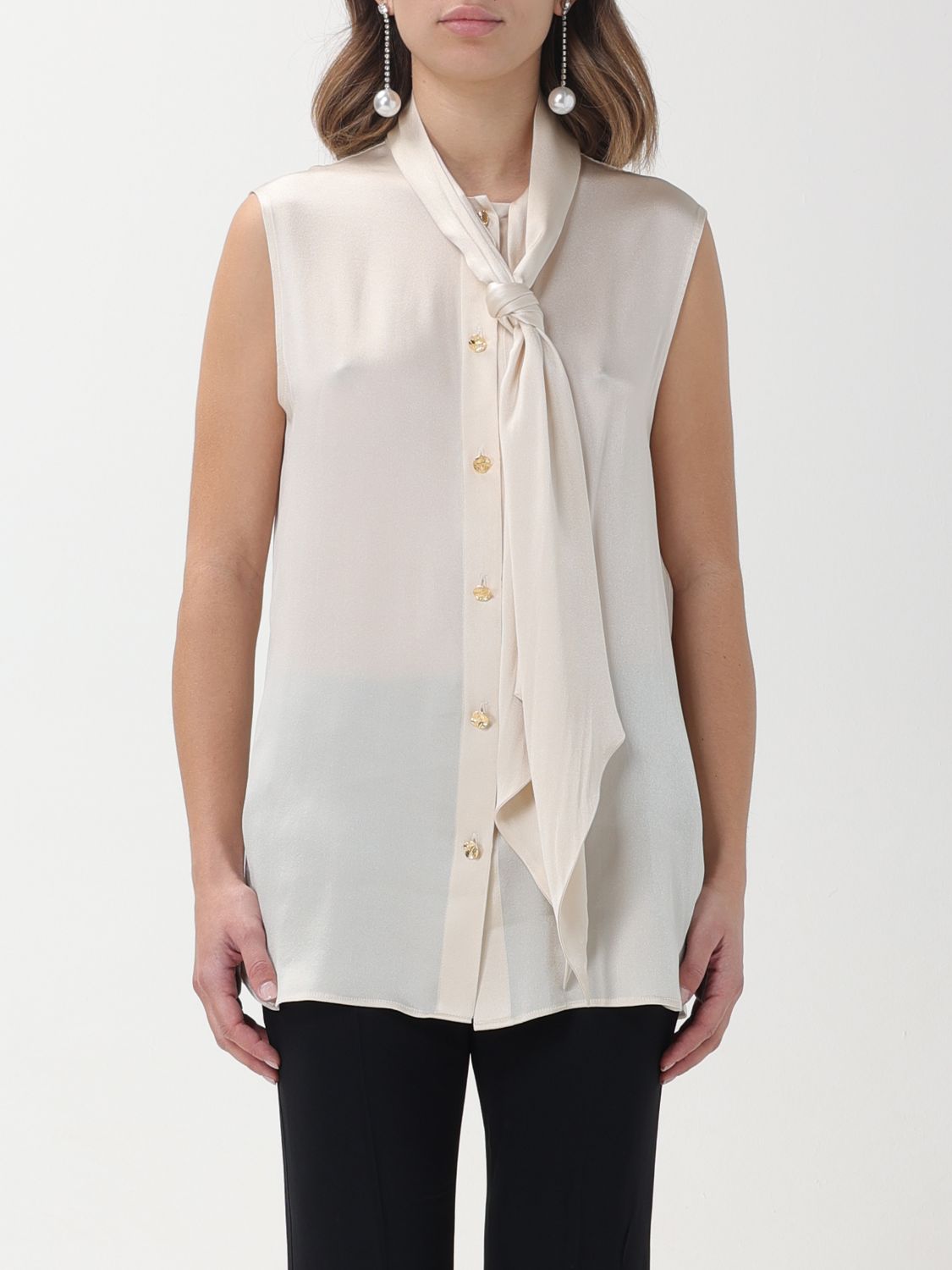Shop Nina Ricci Shirt  Woman Color White