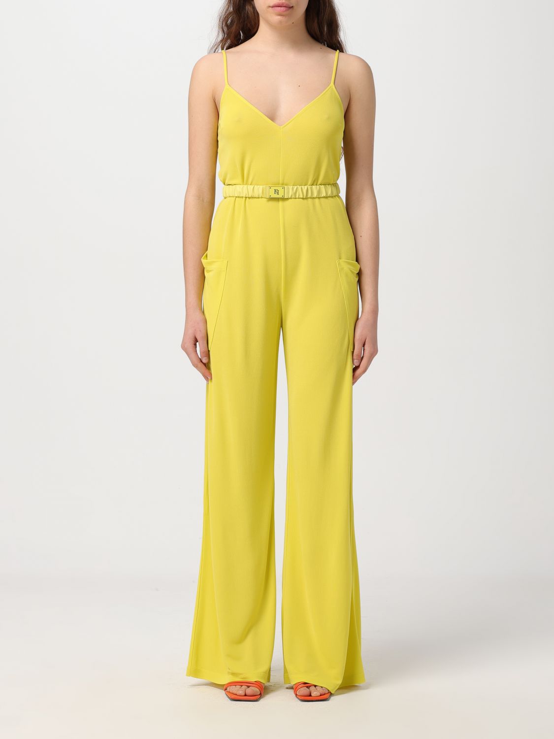 Shop Elisabetta Franchi Jumpsuits  Woman Color Yellow