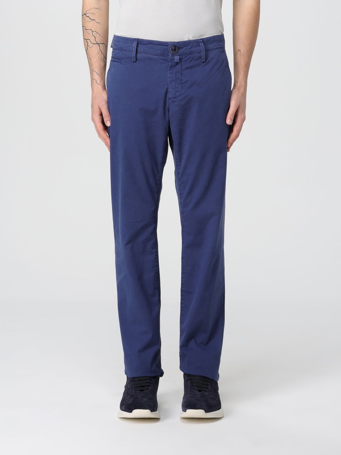 Shop Jacob Cohen Pants  Men Color Blue