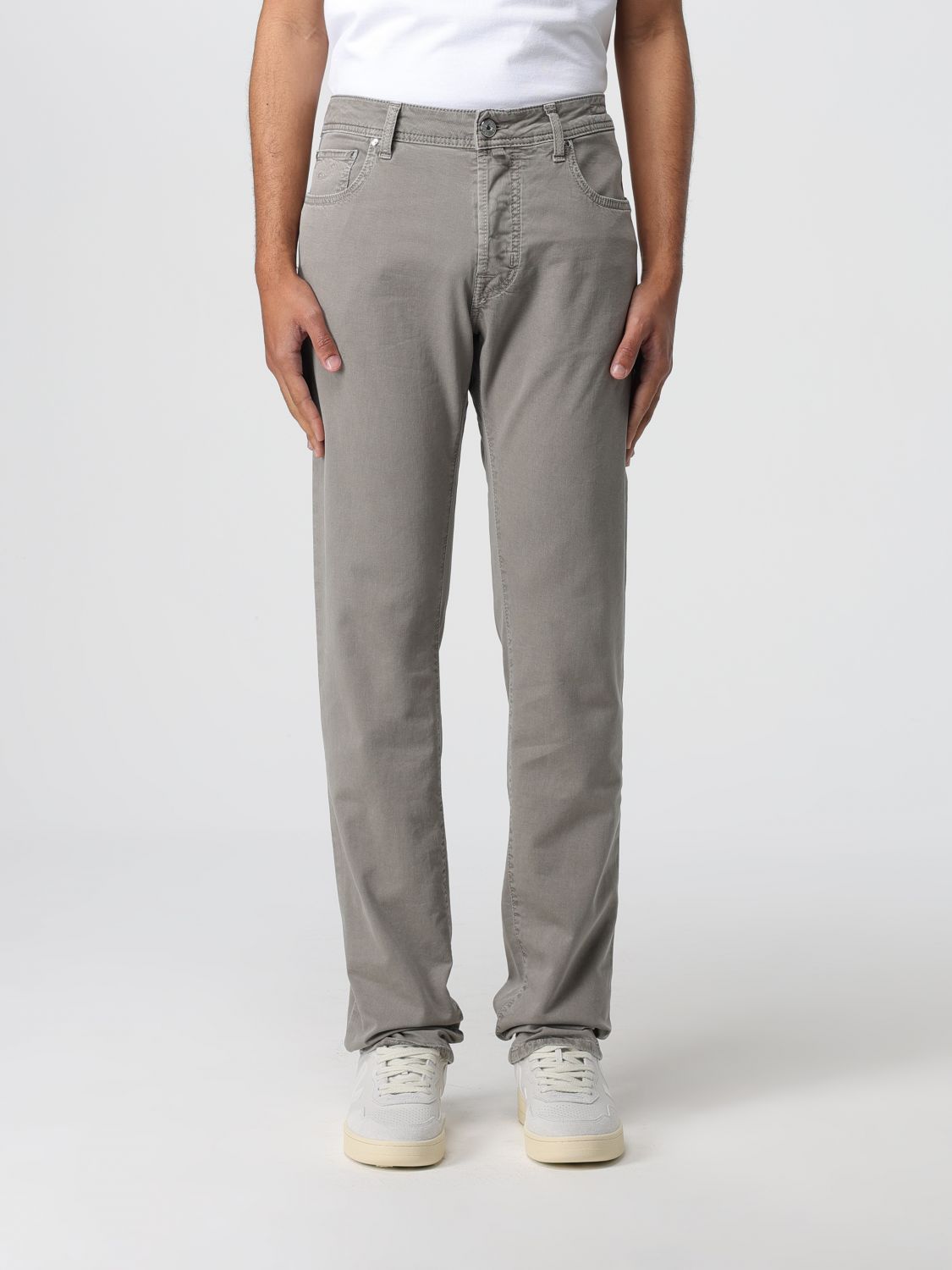 Shop Jacob Cohen Pants  Men Color Grey