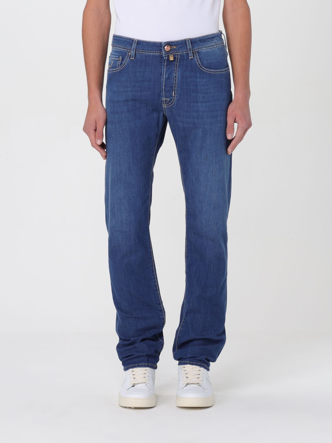 Shop Jacob Cohen Pants  Men Color Denim