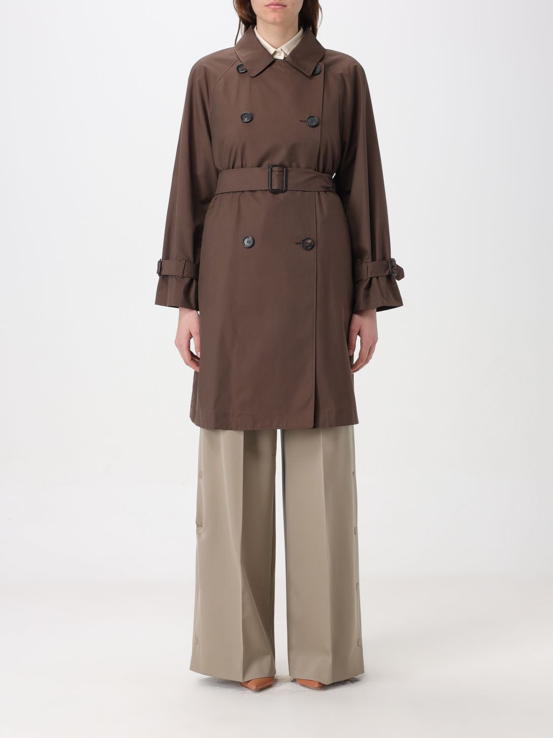 Shop Max Mara The Cube Trench Coat  Woman Color Brown