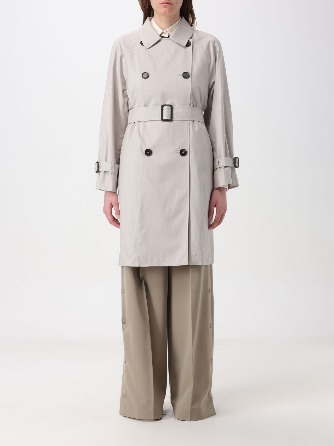 Shop Max Mara The Cube Trench Coat  Woman Color Coffee