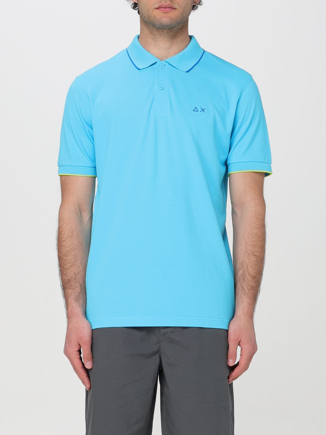 Sun 68 Polo Shirt  Men Color Turquoise