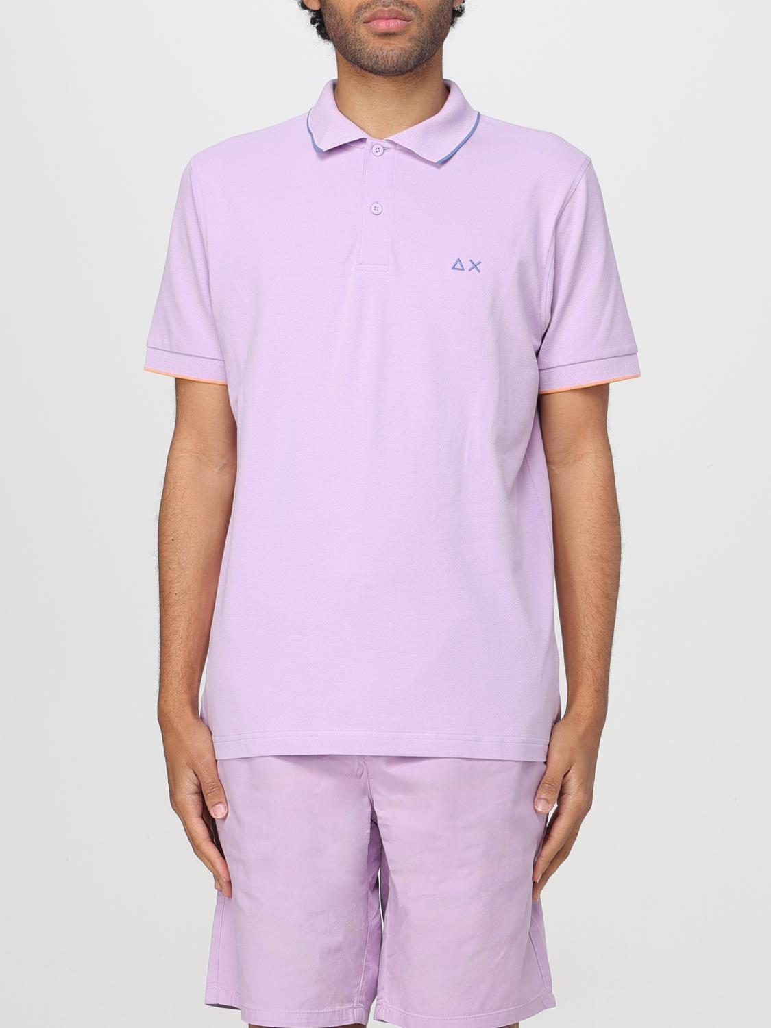 Sun 68 Polo Shirt  Men Color Cyclamen In Cyclamen
