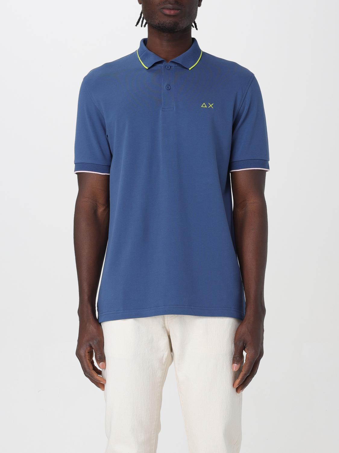 Sun 68 Polo Shirt Men Color Blue 2 In Blue 2