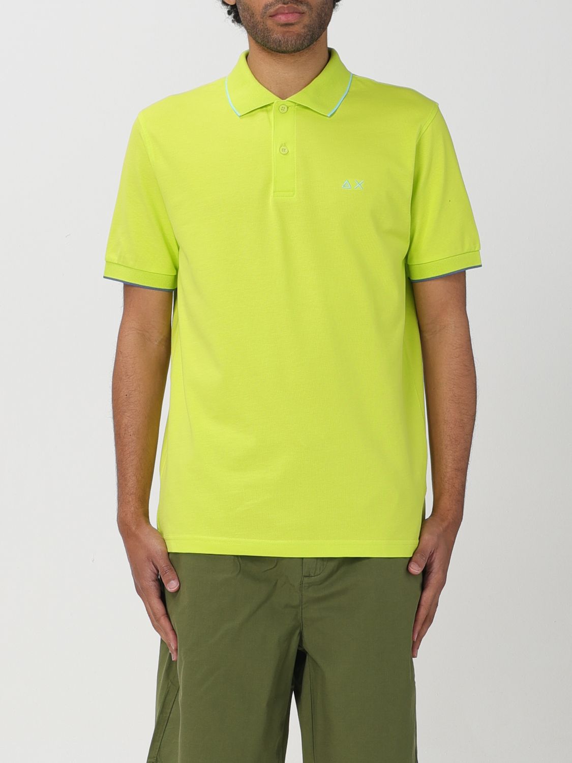 Sun 68 Polo Shirt  Men Color Lime