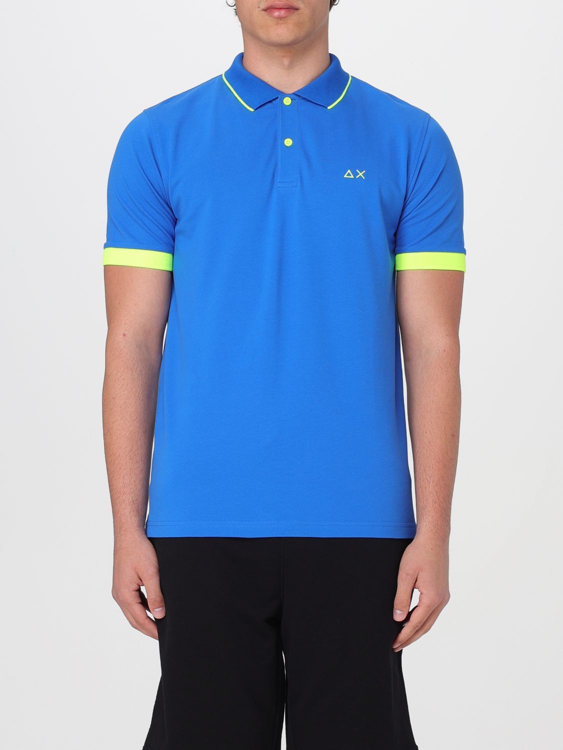 Shop Sun 68 Polo Shirt  Men Color Blue