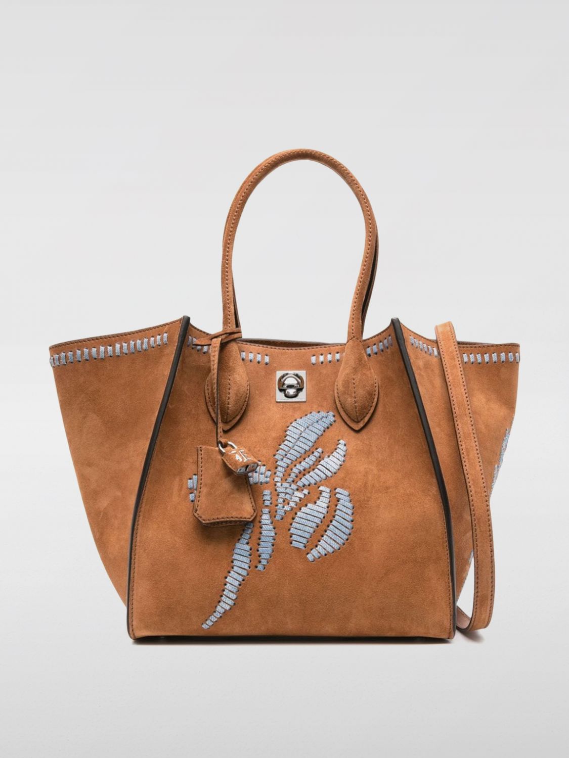 Shop Ermanno Scervino Shoulder Bag  Woman Color Brown