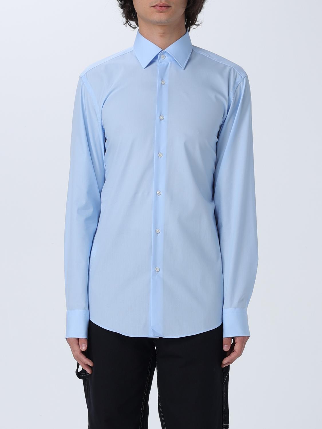 Hugo Boss Shirt Boss Men Color Sky Blue In Sky Blue