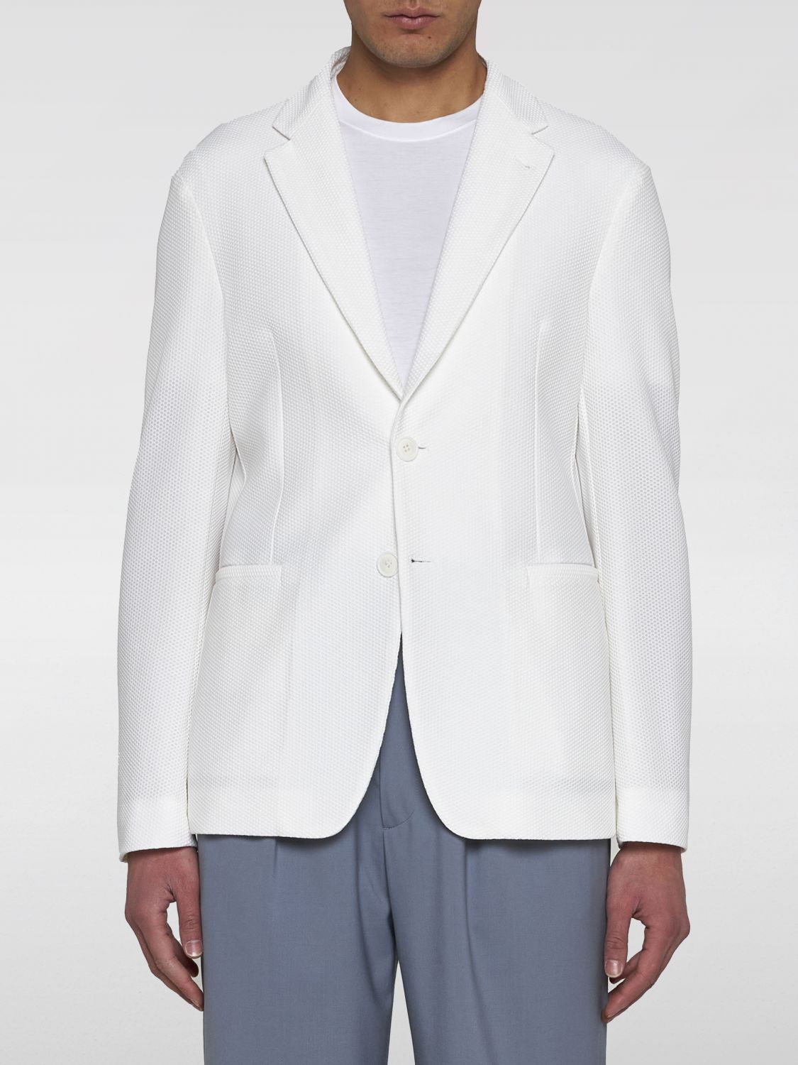 Shop Giorgio Armani Blazer  Men Color White