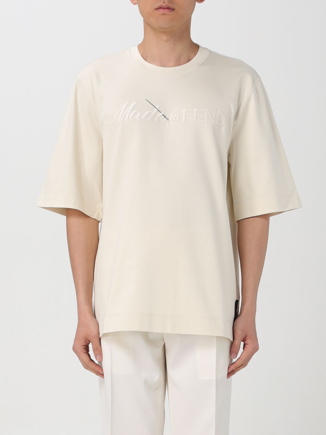 Shop Fendi T-shirt  Men Color White