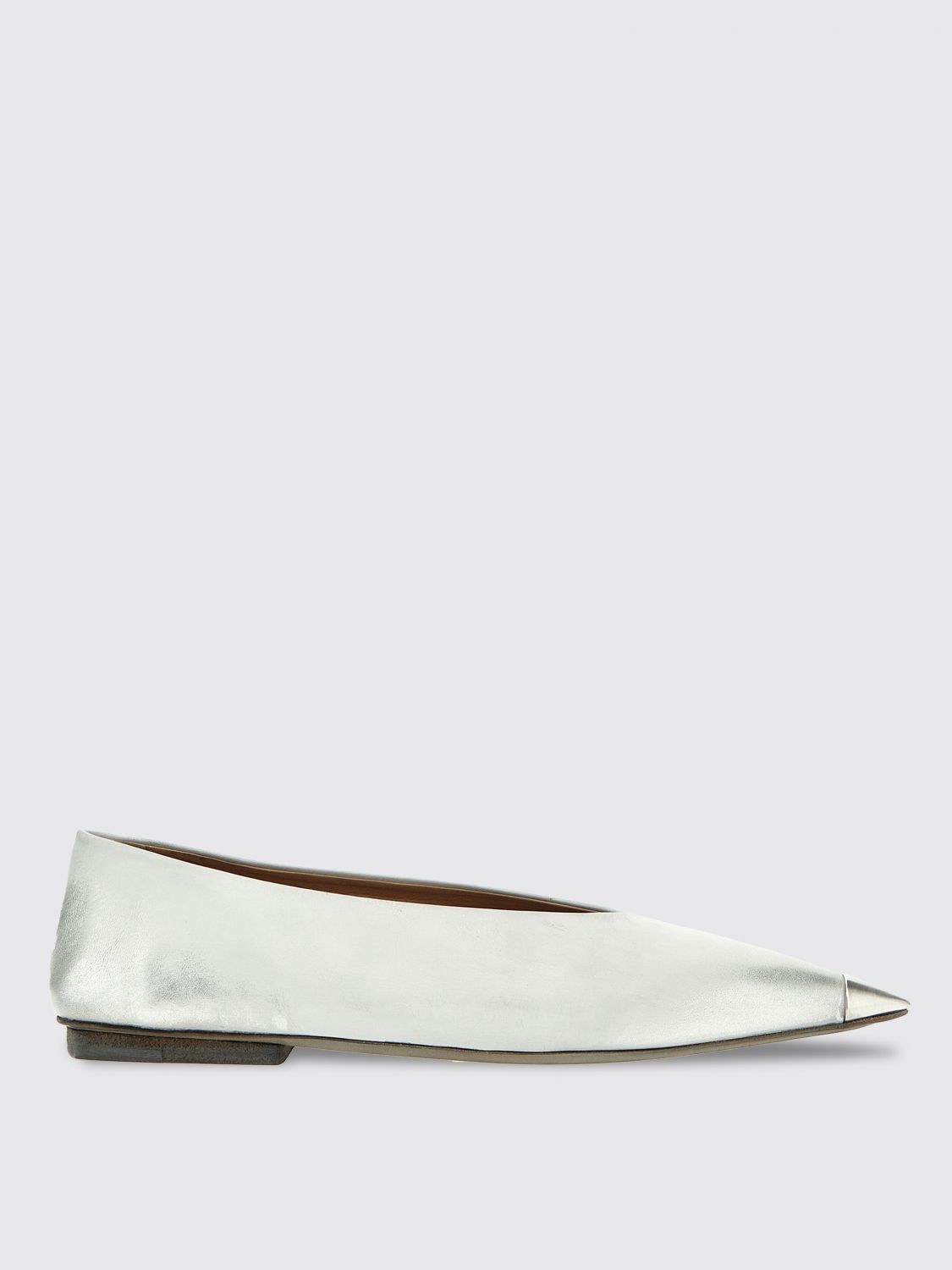 Shop Marsèll Ballet Flats Woman Color Silver
