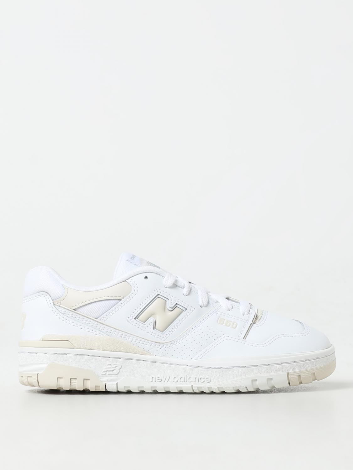 New Balance Woman Sneakers White Size 8 Leather, Textile Fibers In Cream