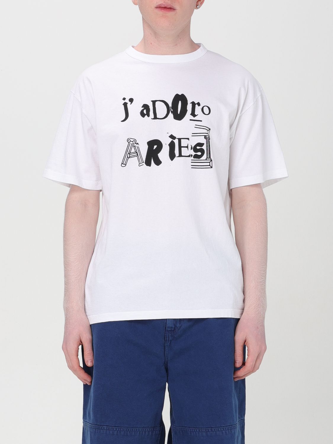 Shop Aries T-shirt  Men Color White