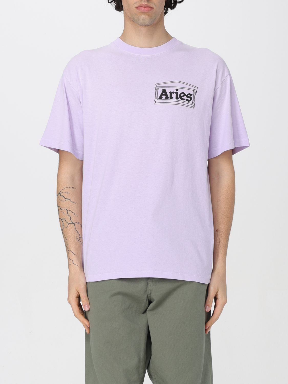Shop Aries T-shirt  Men Color Violet