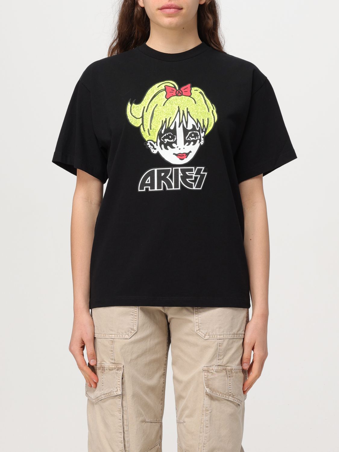 Aries T-shirt  Woman Color Black