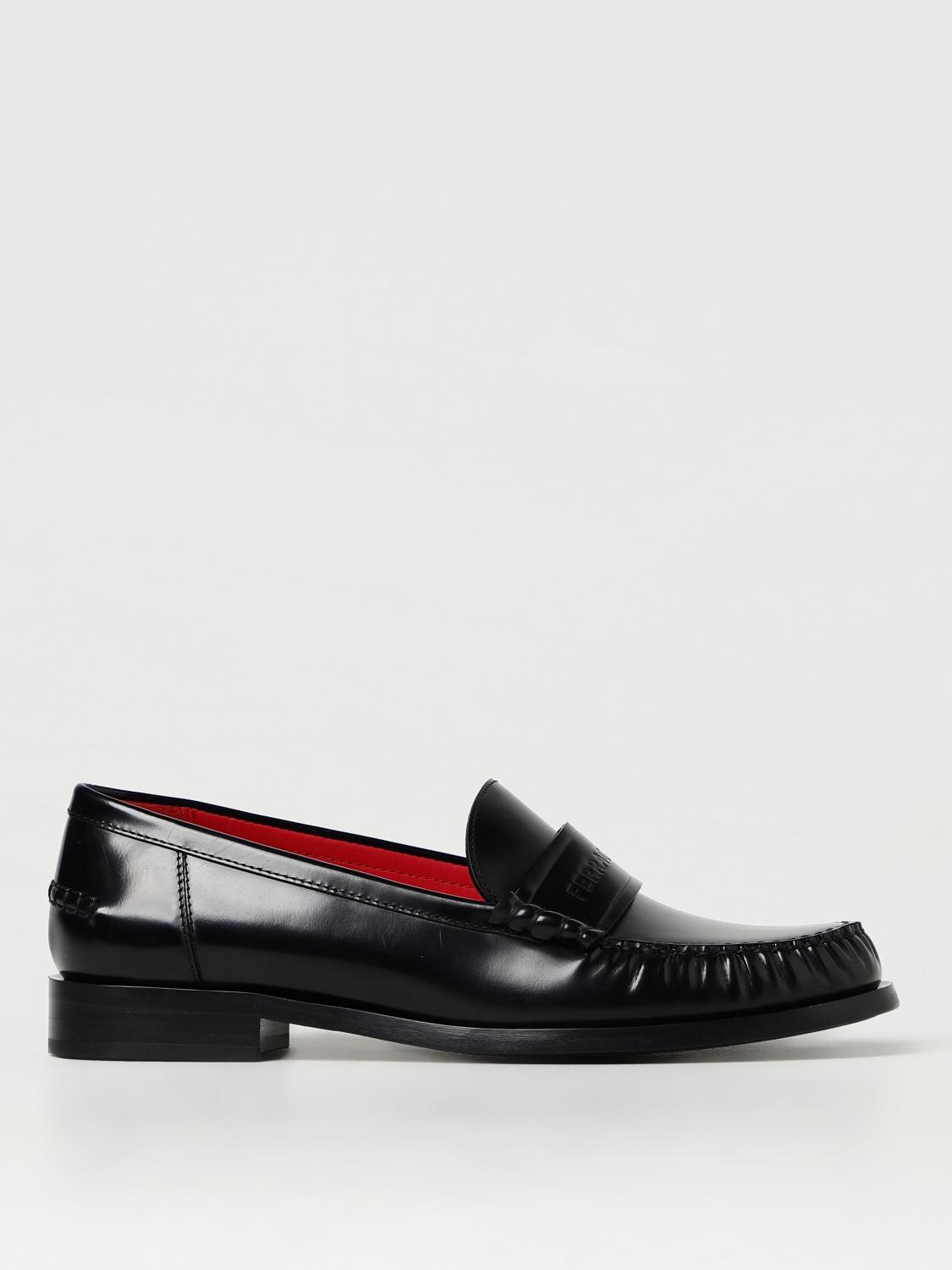 Shop Ferragamo Loafers  Woman Color Black