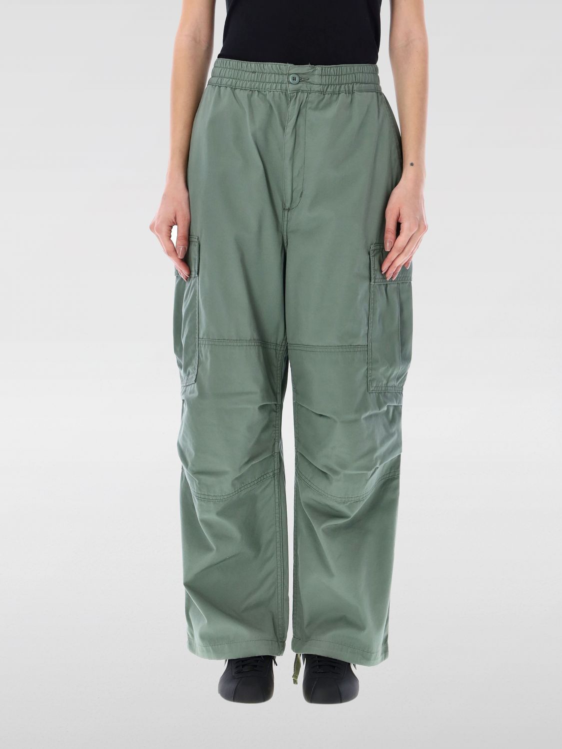 Shop Carhartt Pants  Wip Woman Color Green