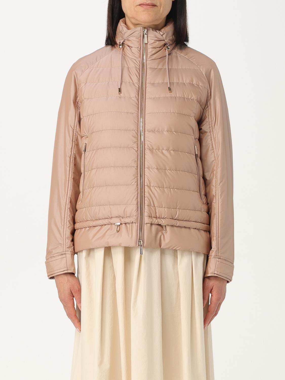 Moorer Pink Danielle Down Jacket In Sand