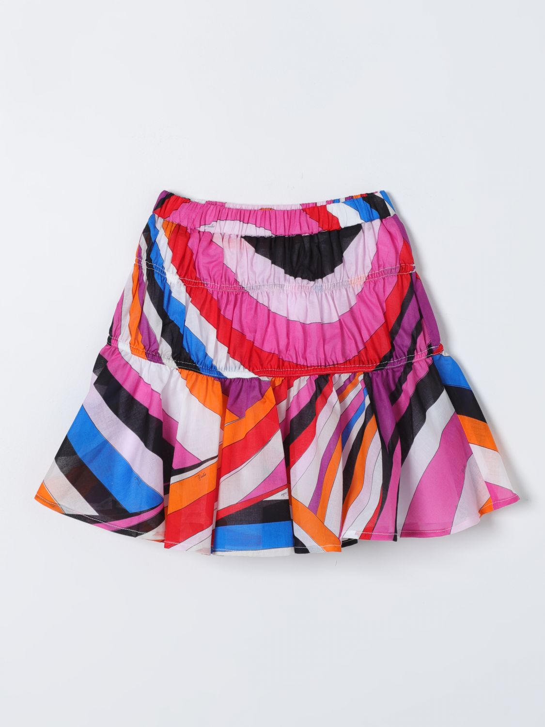 Shop Emilio Pucci Junior Skirt  Kids Color Fuchsia