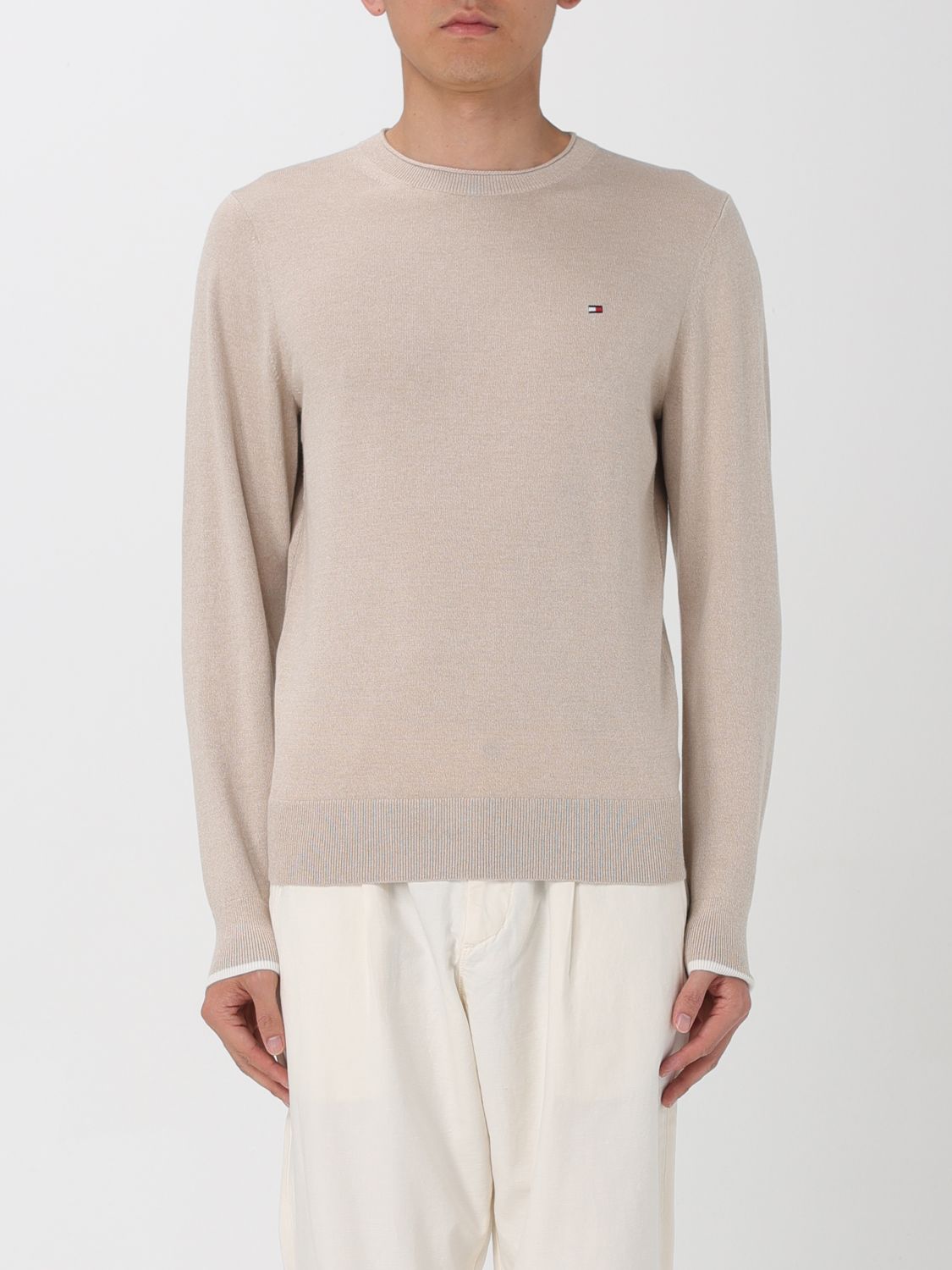 Shop Tommy Hilfiger Sweater  Men Color Beige