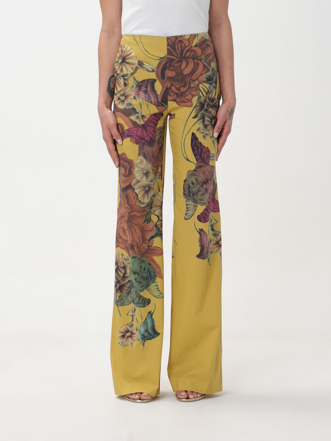 Alberta Ferretti Trousers  Woman Colour Yellow