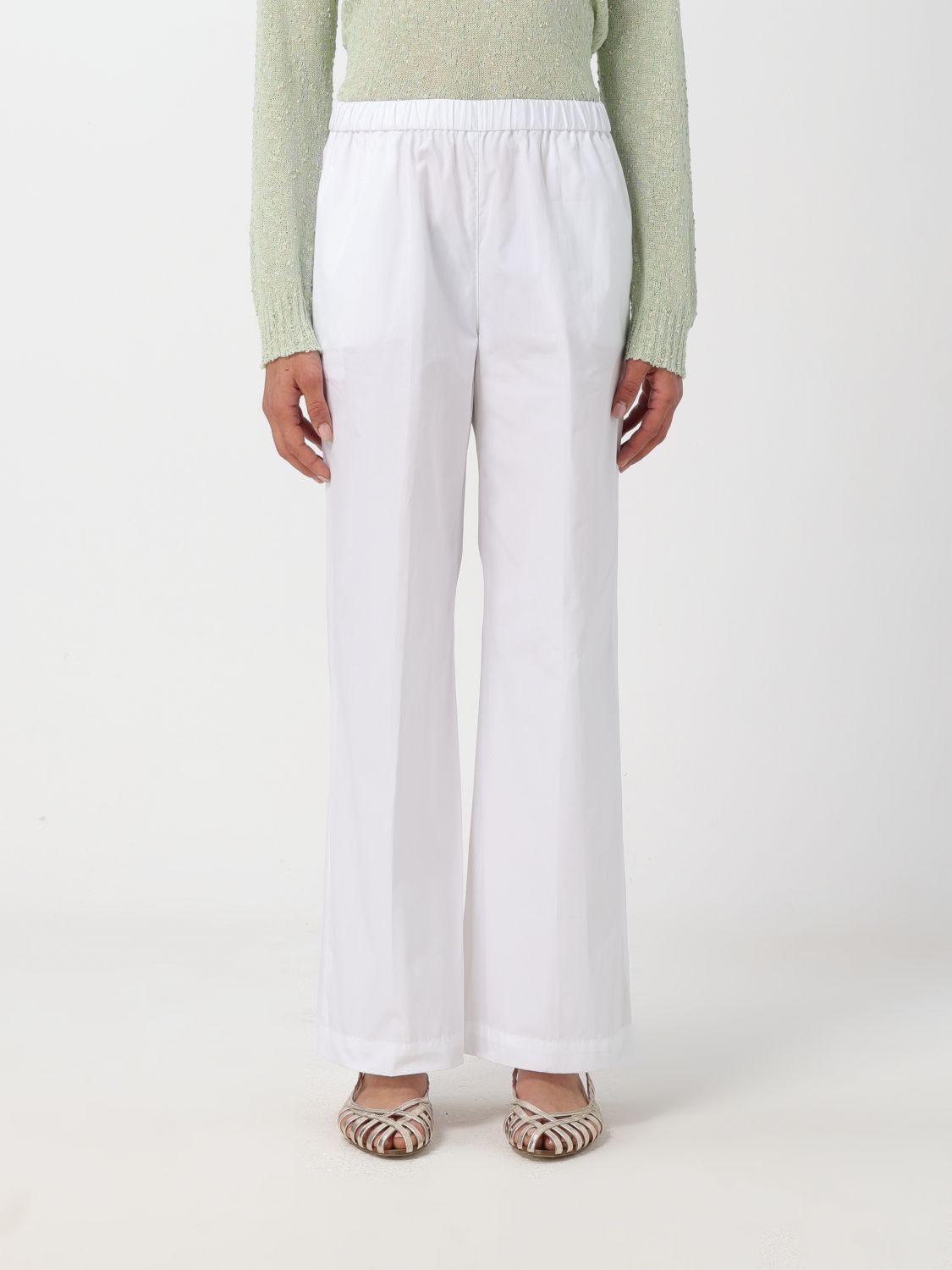 Shop Aspesi Pants  Woman Color White