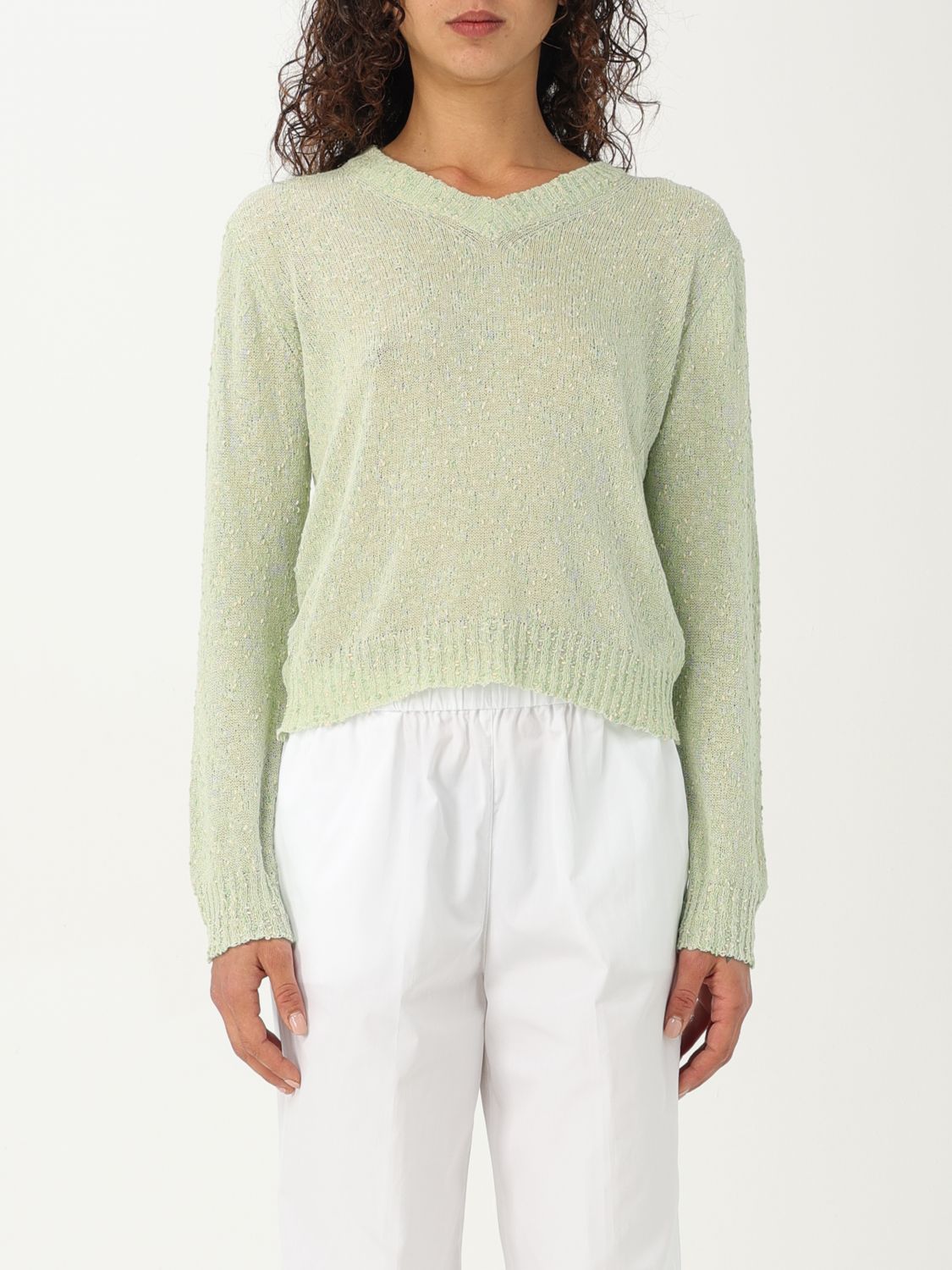 Shop Aspesi Sweater  Woman Color Green