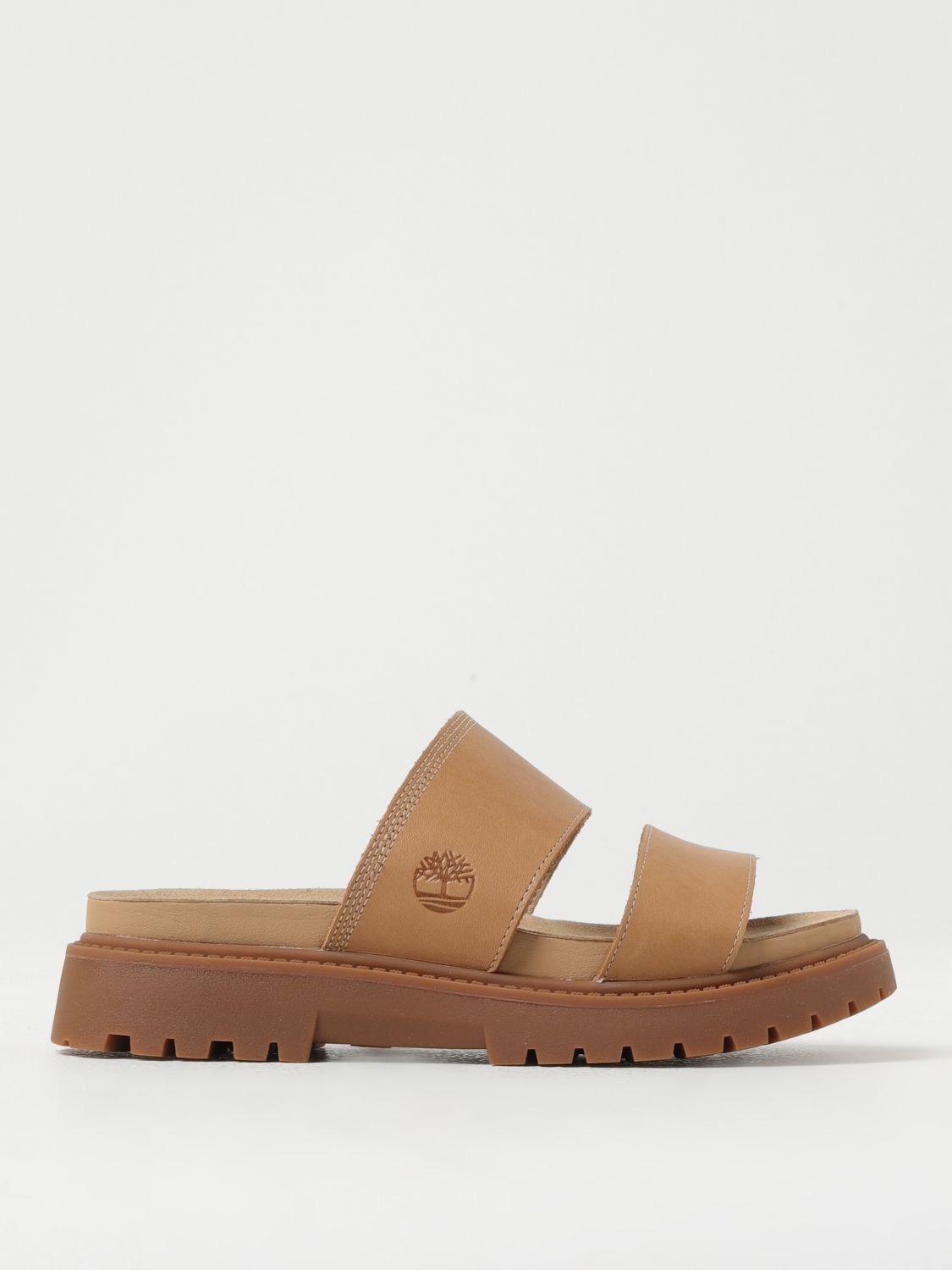 Timberland Flat Sandals  Woman Colour Beige In 米色