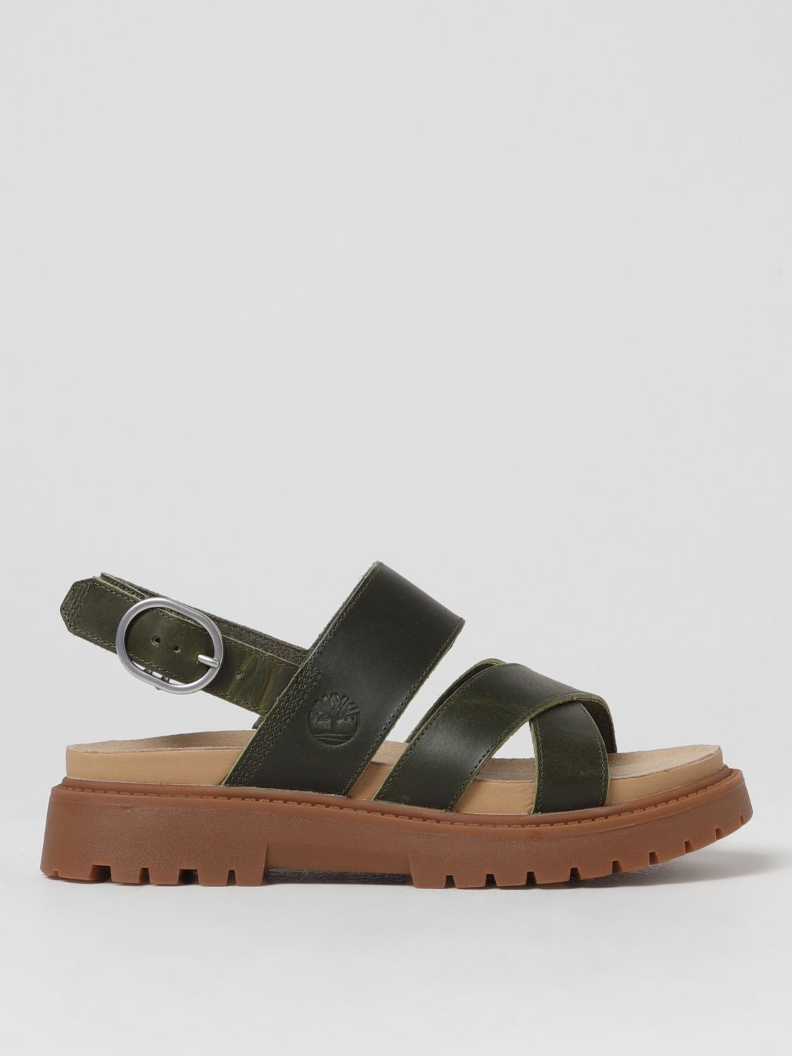 Timberland Flat Sandals  Woman Color Green In 绿色