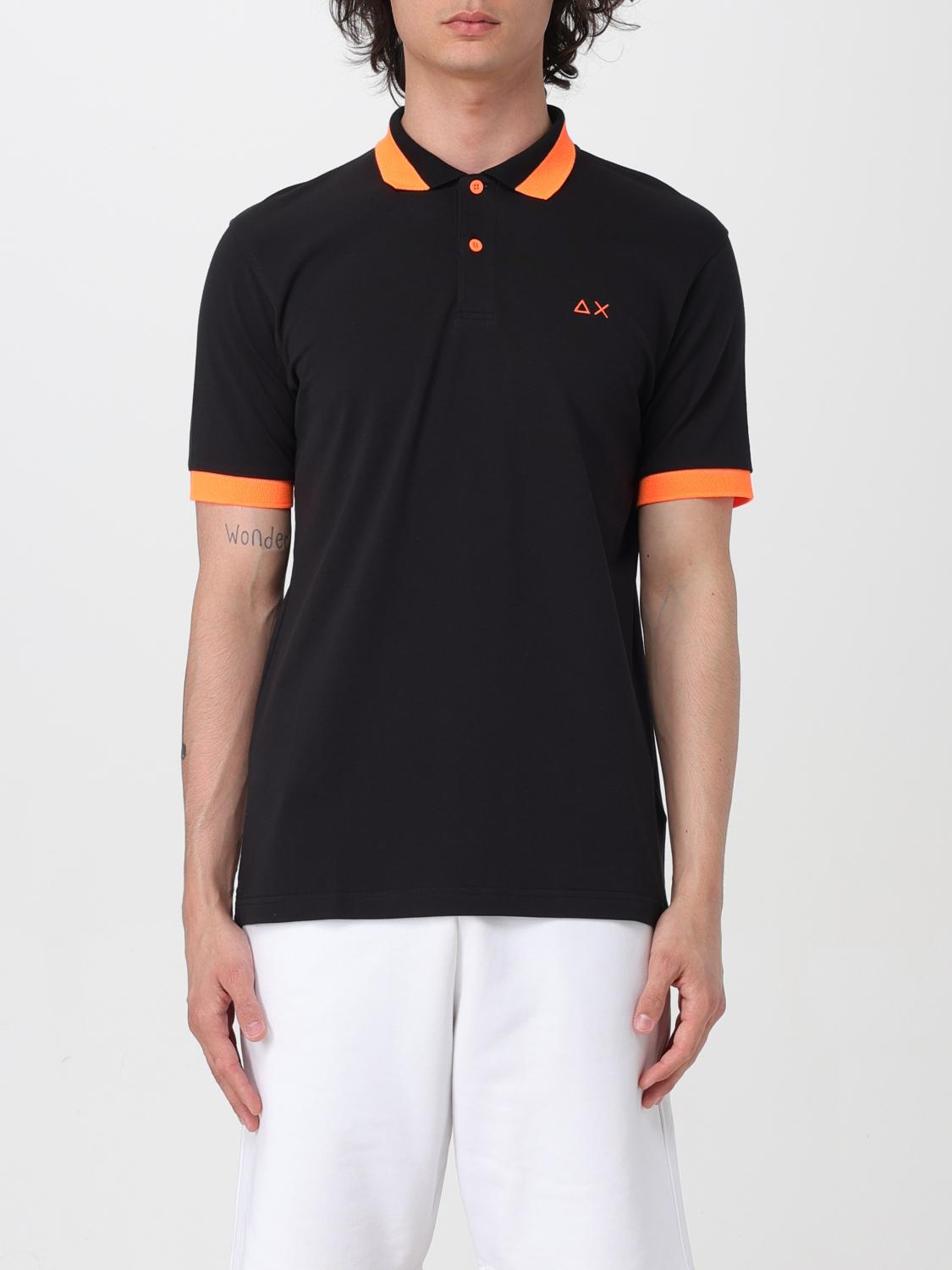 Shop Sun 68 Polo Shirt  Men Color Black