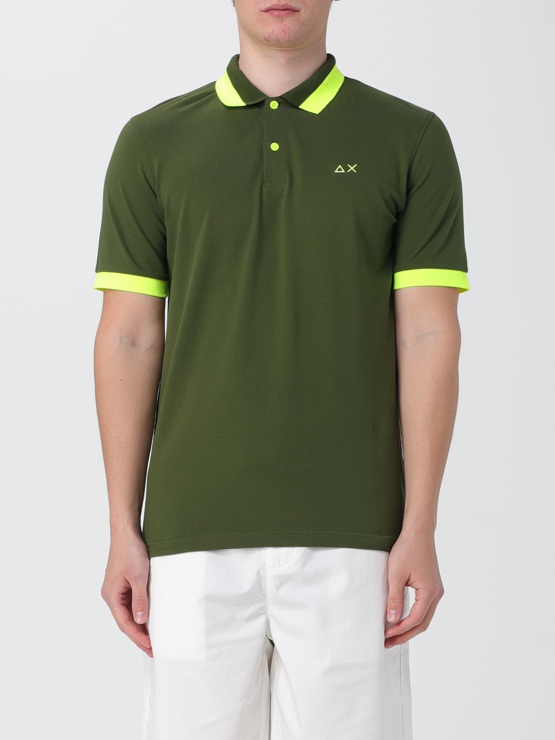 Shop Sun 68 Polo Shirt  Men Color Green
